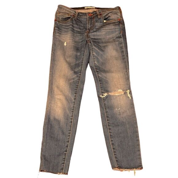 Madewell 9” High Riser Skinny Skinny Distressed Denim Jeans Size 27 📦 - Picture 1 of 12